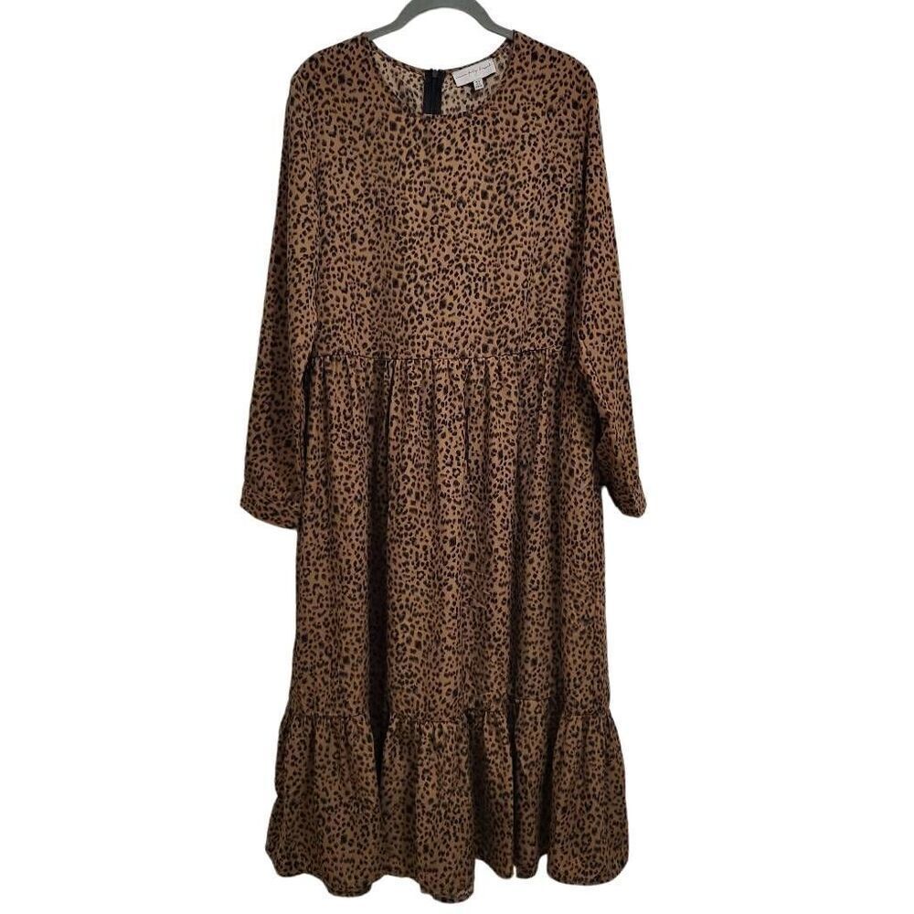Never Fully Dressed Leopard Midi Dress sz‎ 8